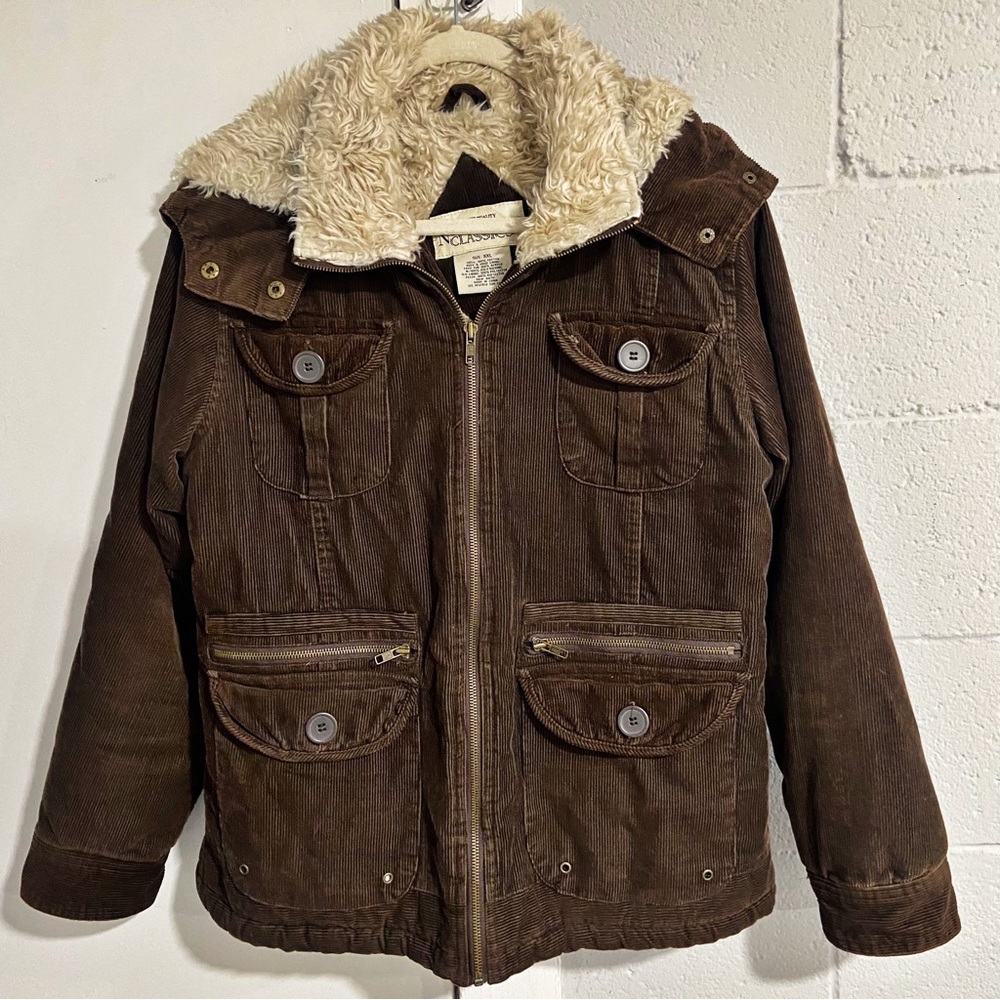 New York Classics Timeless Quality brown corduroy brown women’s jacket Size XXL